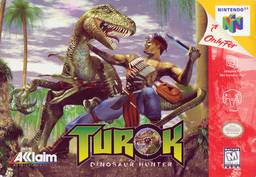 Turok Dinosaur Hunter box art for Nintendo 64